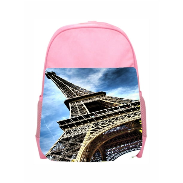 Paris Eiffel Tower and Red Umbrella Cool Backpack Bookbag Rucksack School Travel Bag Paris Eiffel Tower and Red Umbrella Cool Backpack Bookbag Rucksack School Travel Bag